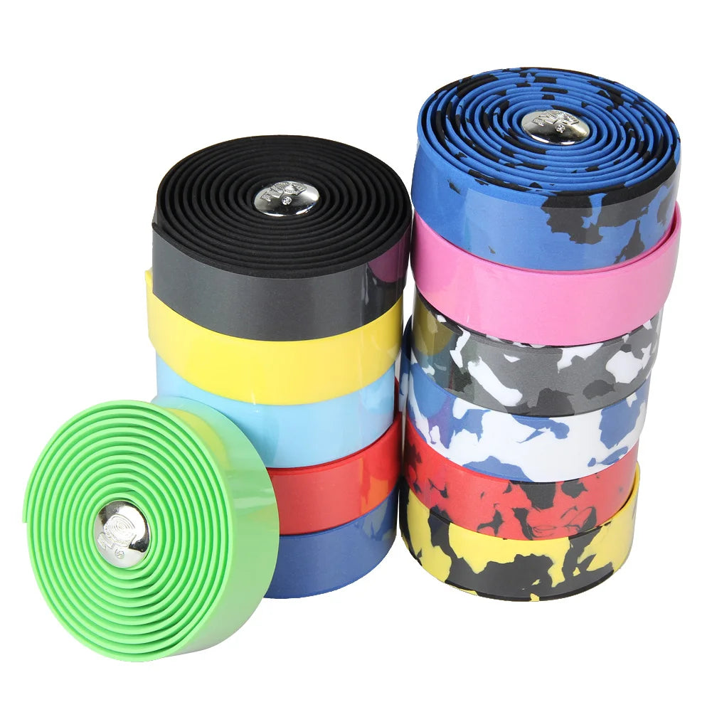 Upgrade your bike with Cork Handlebar Tape. Durable, non-slip, shock-absorbing rubber foam for mountain and road bikes. Easy to install and sweat-resistant.6