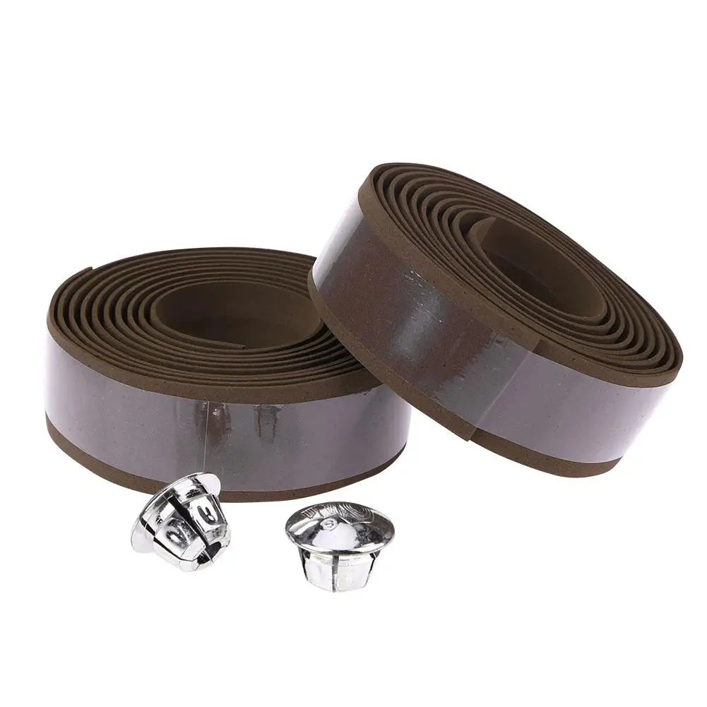 Upgrade your bike with Cork Handlebar Tape. Durable, non-slip, shock-absorbing rubber foam for mountain and road bikes. Easy to install and sweat-resistant.7